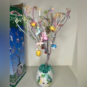 Vintage Whimsical Easter Egg Tree with Ornaments